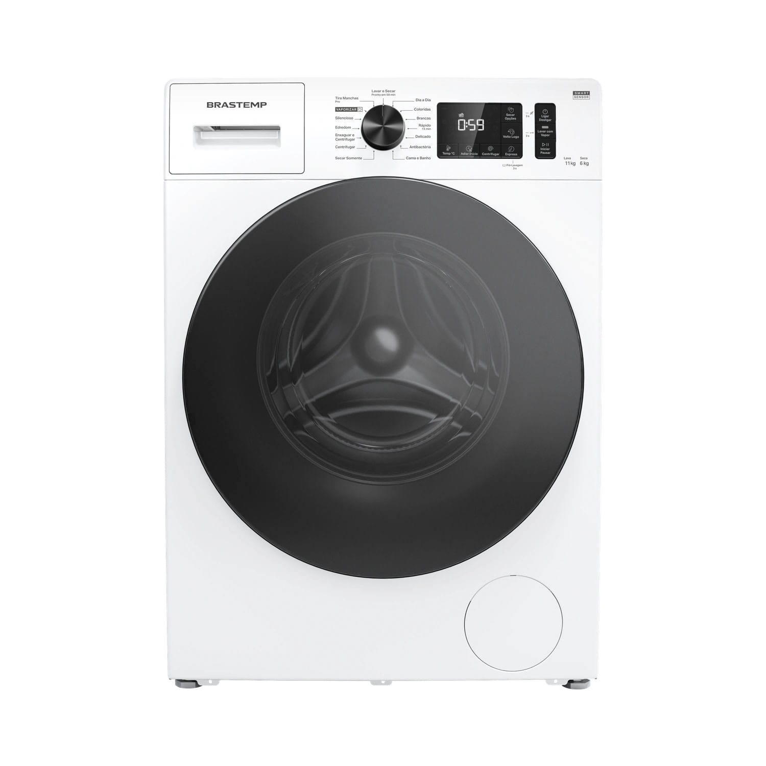 Lava E Seca Brastemp Branca 11Kg/6Kg - Bno11ab 220V
