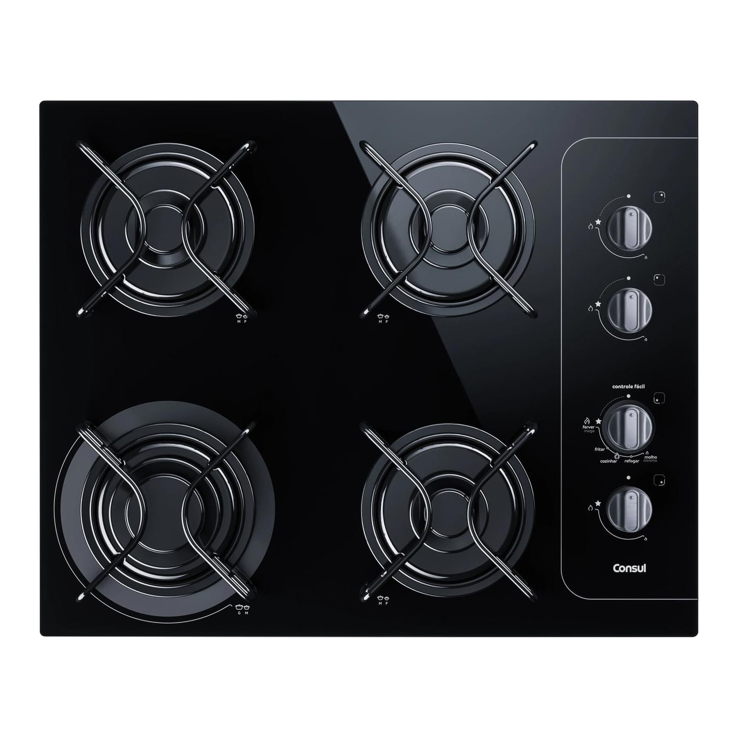 Cooktop 4 Bocas Consul Com Controle Fácil E Acendimento Automático - Cd060ae Bivolt