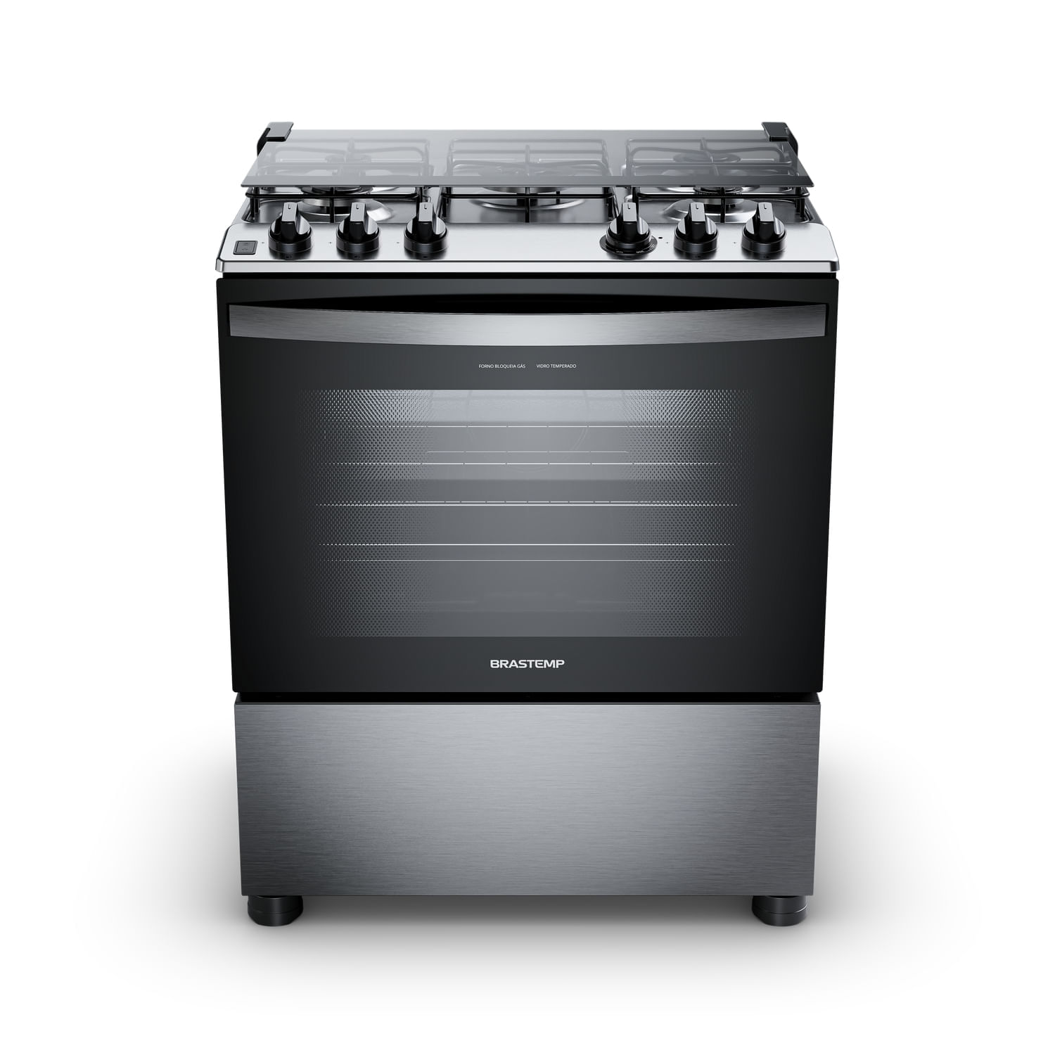 Fogão Brastemp 5 Bocas Cor Inox Com Turbo Chama - Bfs5gdr 220V