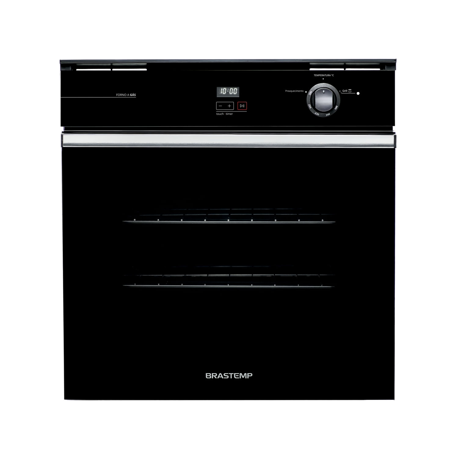Forno De Embutir A Gás Brastemp 78 Litros Preto Com Grill E Timer Touch - Boa84ae 220V