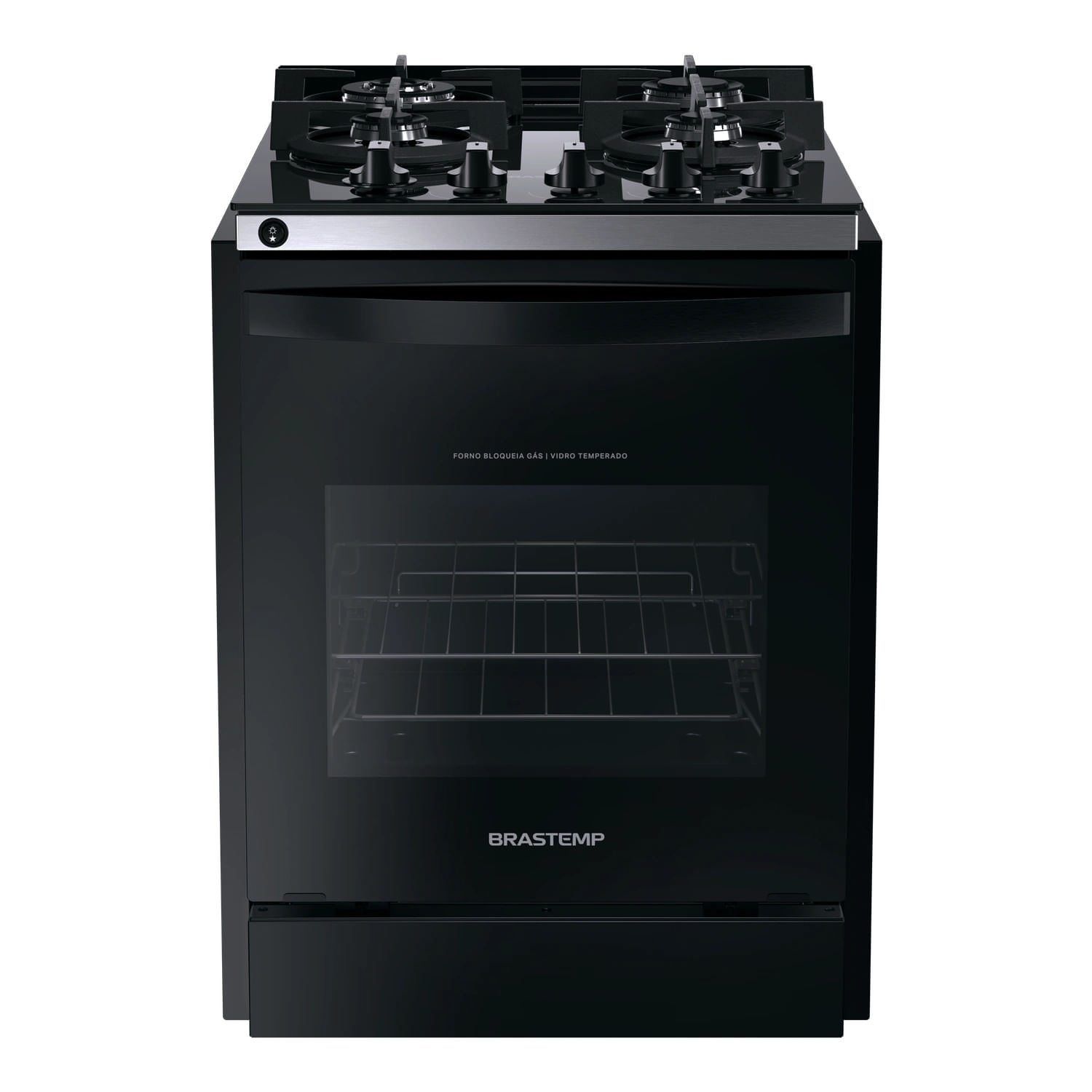 Fogão Brastemp 4 Bocas de Embutir Preto com Mesa de Vidro e Dupla Chama - Byo4xae Bivolt — R$ 2.855,52 em Brastemp
