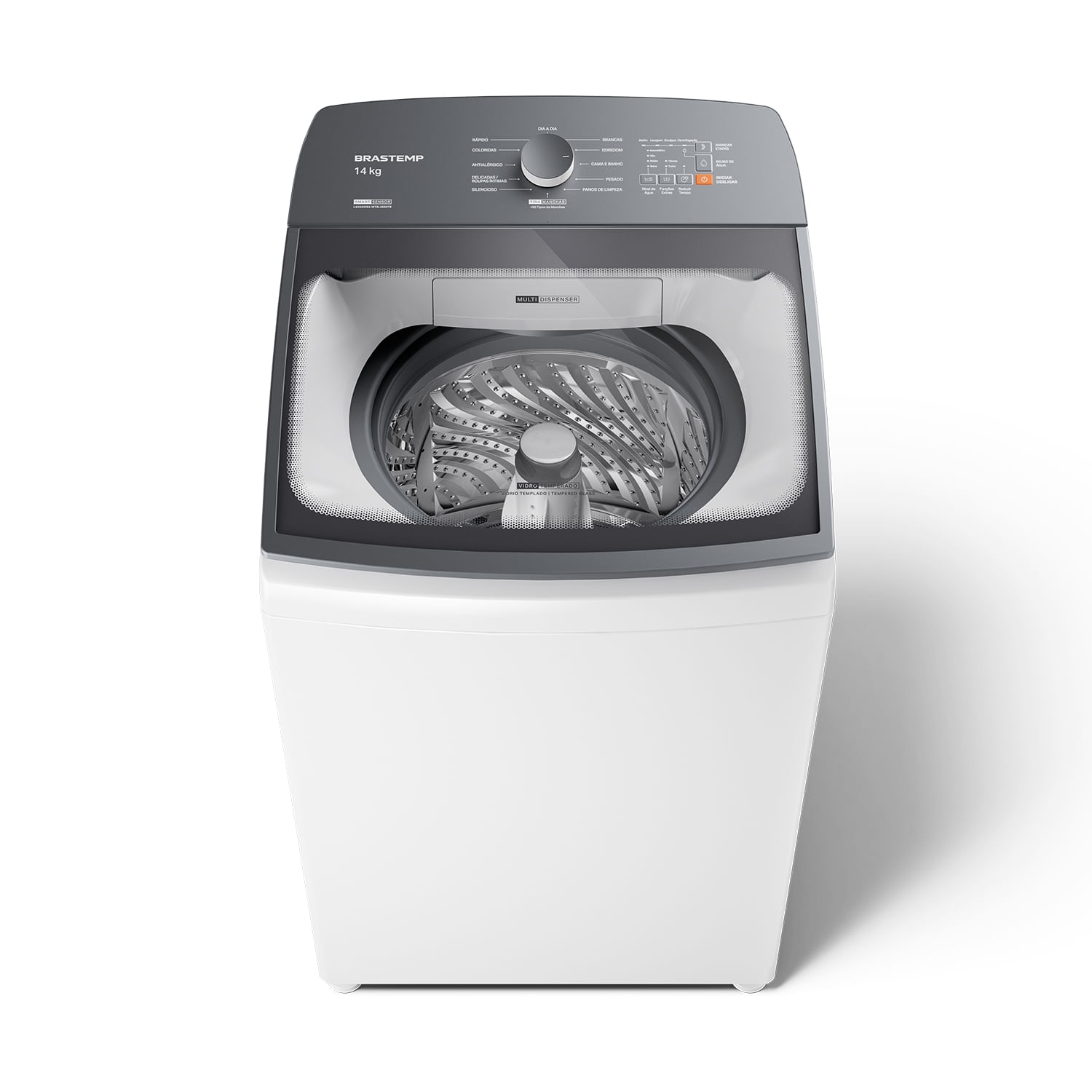 Máquina De Lavar Branca 14Kg Brastemp Com Smart Sensor E Reduzir Tempo - Bwj14ab 220V