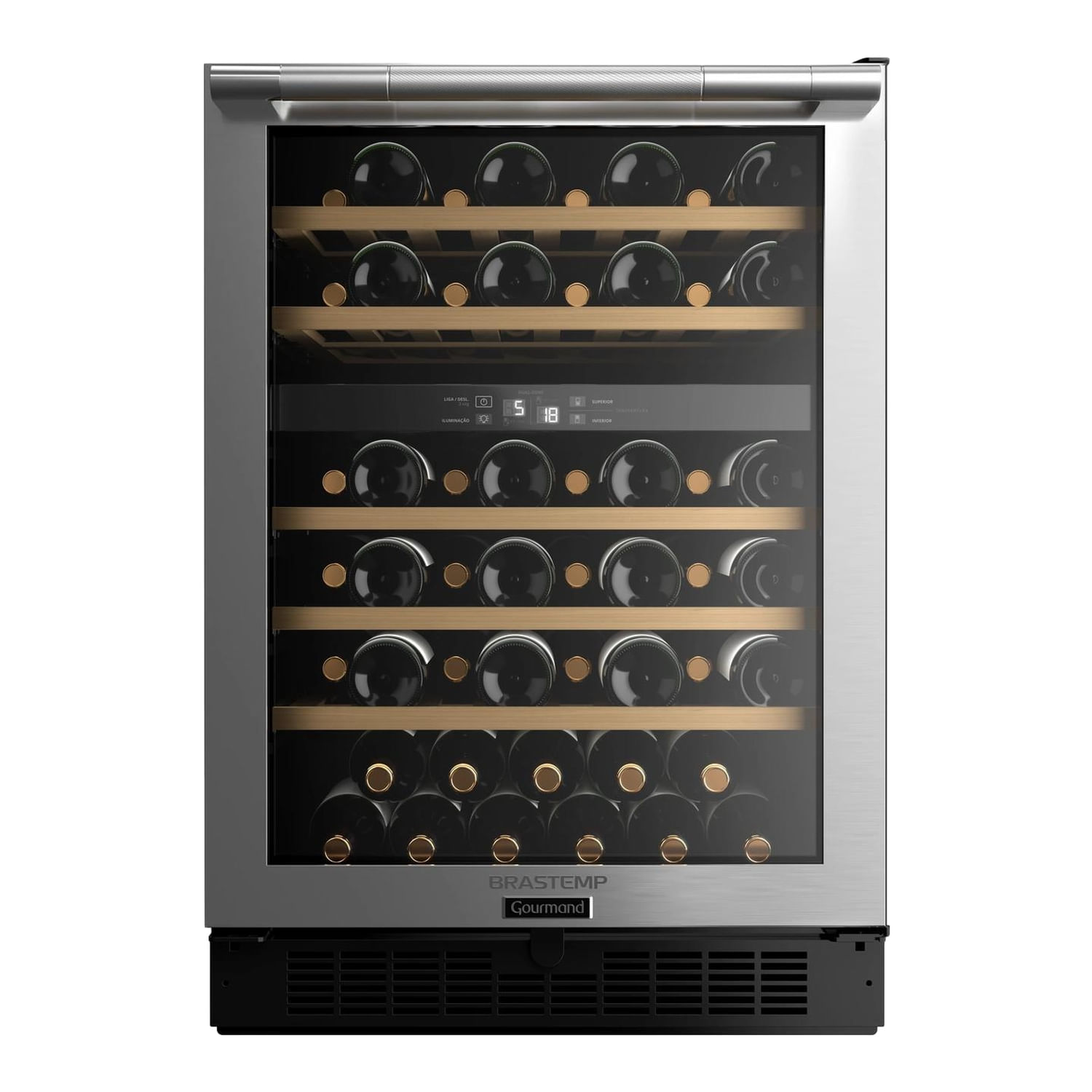 Adega Brastemp Gourmand Dual Zone 51 Garrafas - Bzb51ae 220V