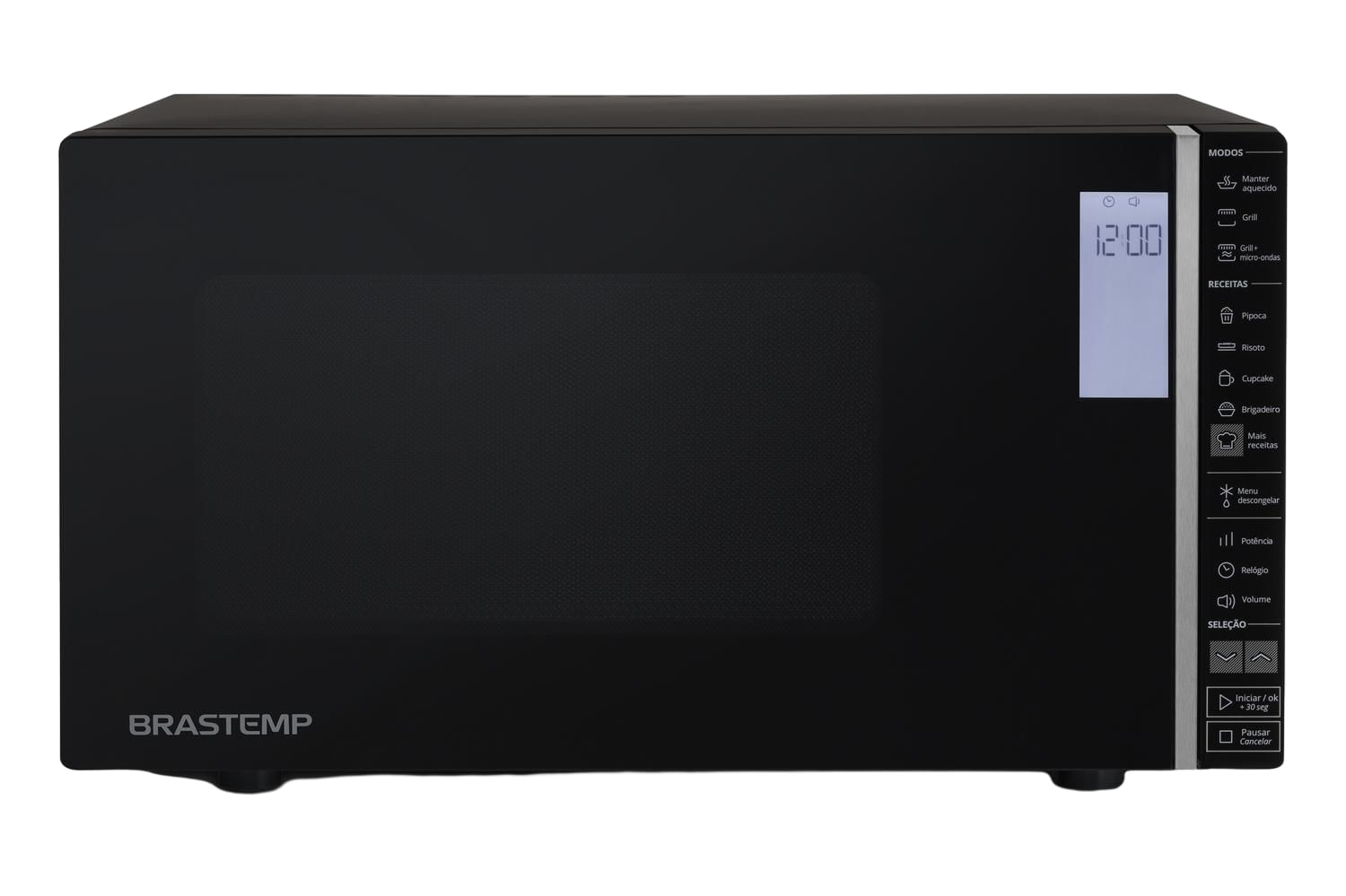 Micro-Ondas Brastemp 32 Litros Preto Com Grill E Painel Integrado - Bmg45ae 110V