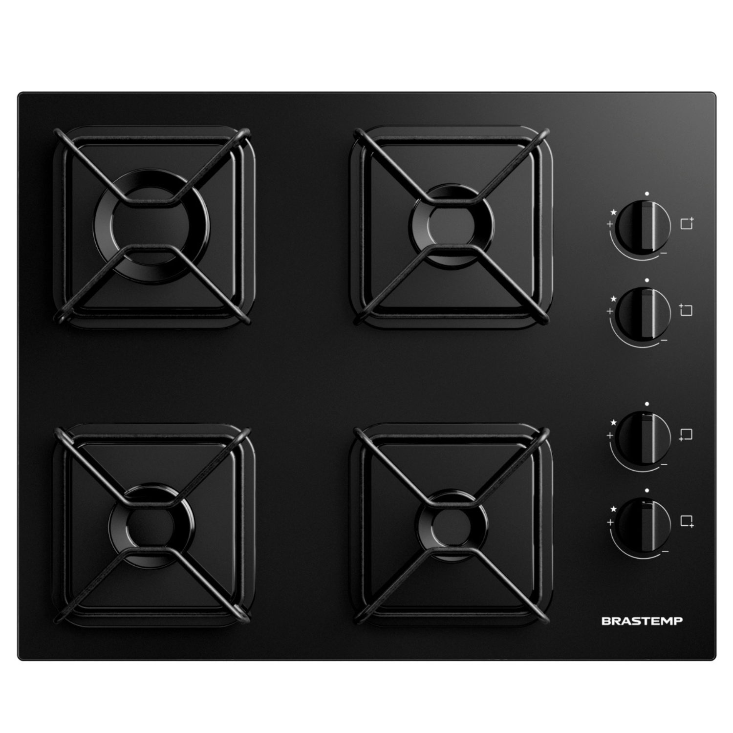 Cooktop Brastemp 4 Bocas A Gás Com Grades De Ferro Aramado E Chama Simmer - Bdd61be Bivolt