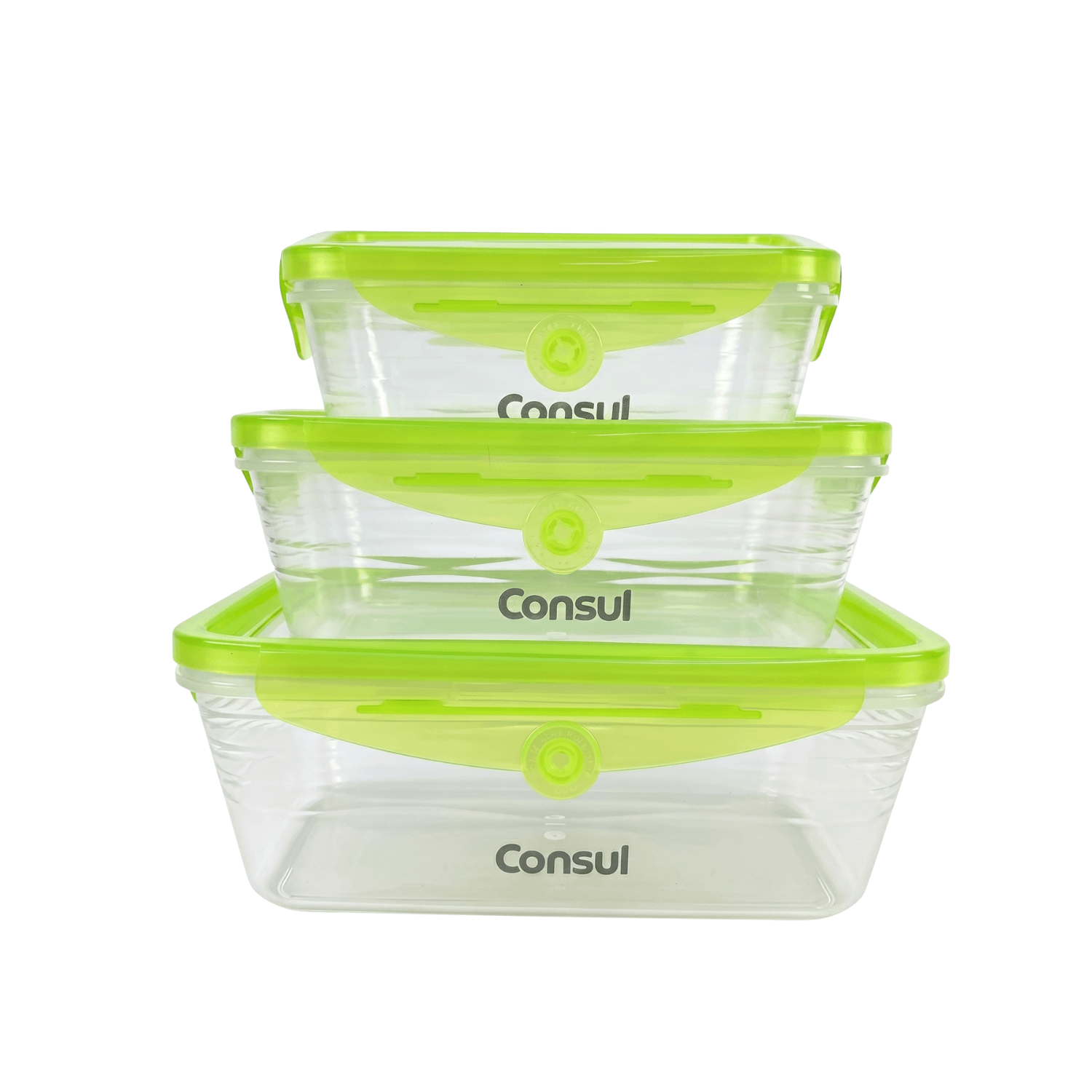 Kit De 3 Potes Com Tampa Flexível Consul - 600000014 600000014